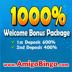 www.AmigoBingo.com - $50 Probebonus - Keine Einzahlung erforderlich